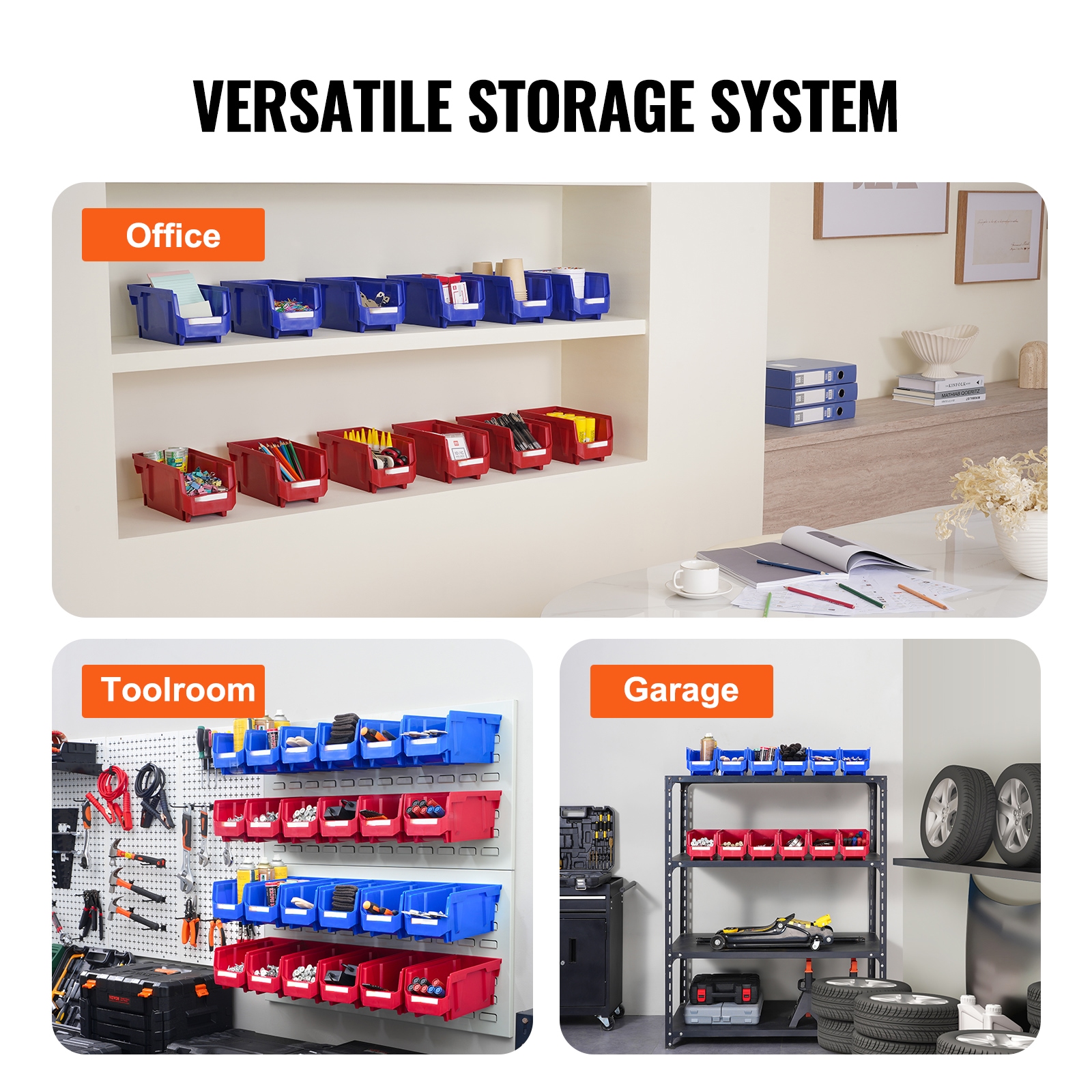 Stackable Plastic Storage Bins For Shelving And Pantry Organising_voghion.com